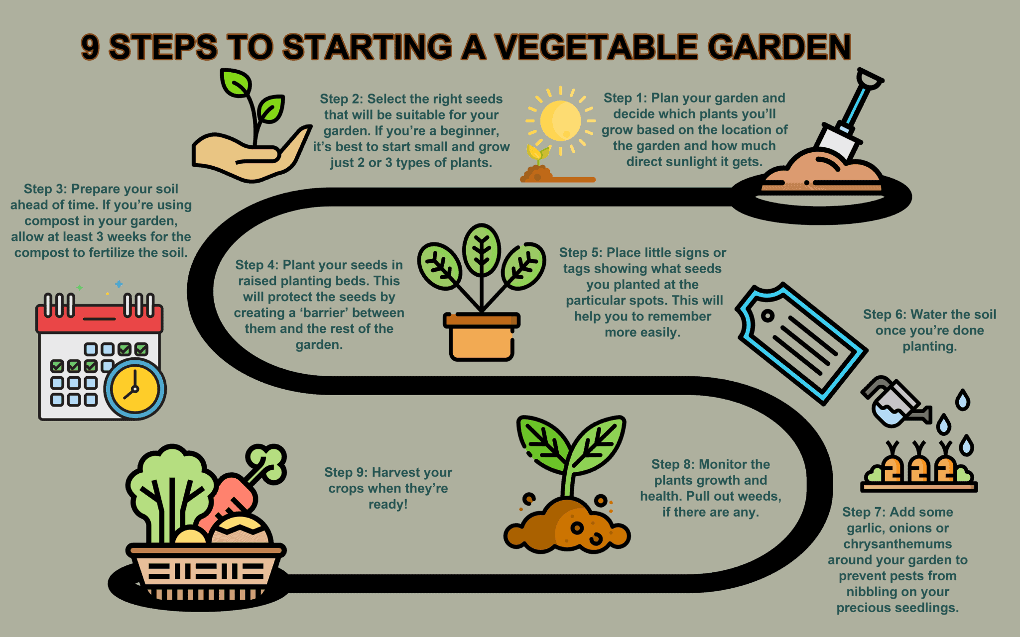 9 Steps to Starting a Vegetable Garden - Crafting Her Blooms